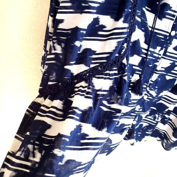 Lane Bryant Womens Top Blue 22/24 Boho Peasant Plus Size 2X - Picture 6 of 9